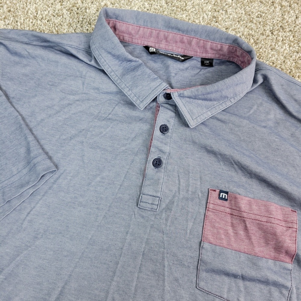 Travis Mathew Mens 3XL Gray Performance Stretch Golf‎ Polo Short Sleeve